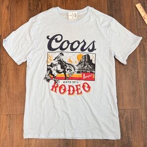 Coors Rodeo Graphic Tee - Light Blue Short Sleeve